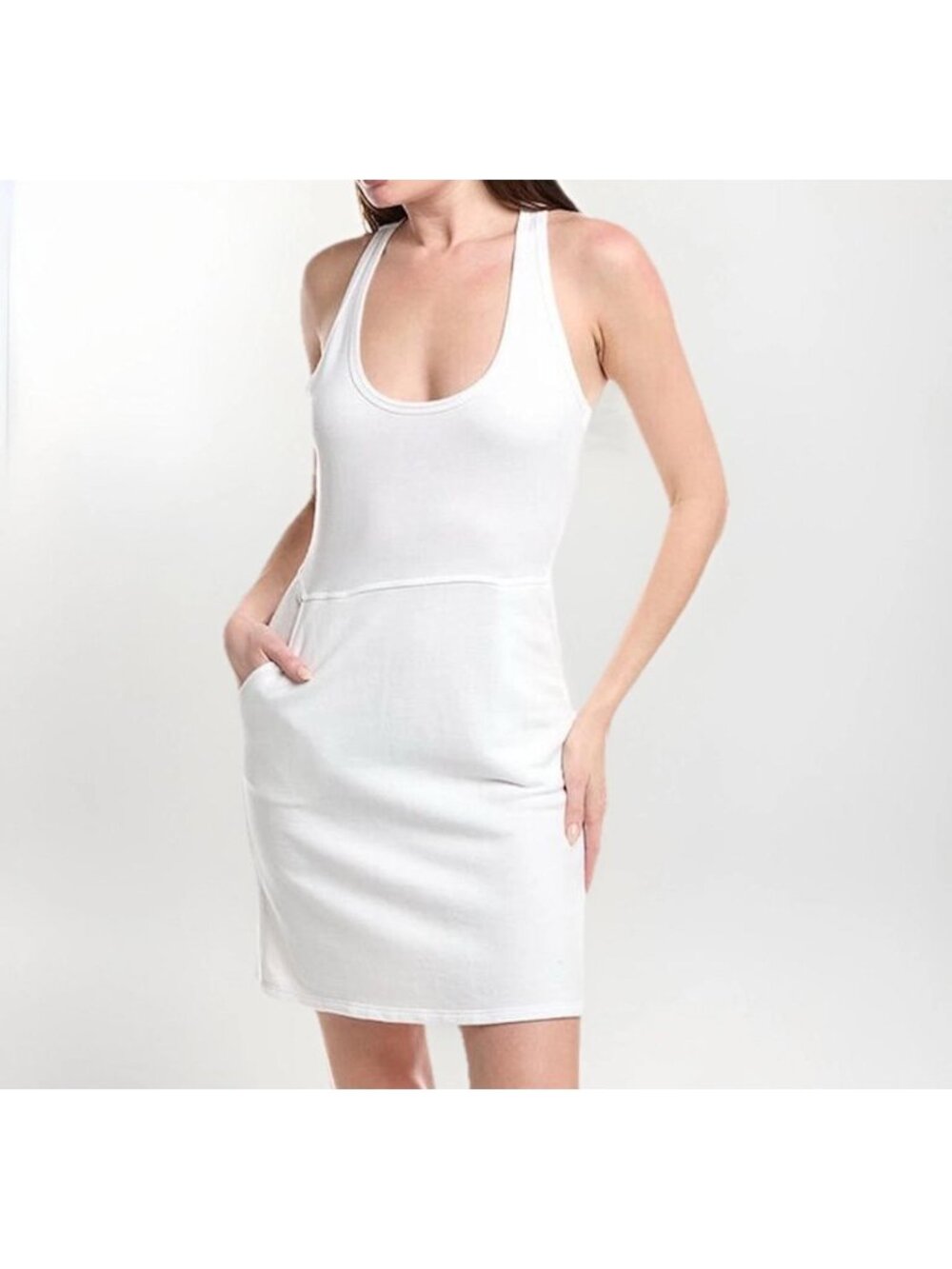 Spiritual Gangster Alessia Mini Dress Sleeveless Racerback Tank Athleisure Large